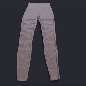 lululemon athletica Gray Leggings with mesh cutout designs size 4